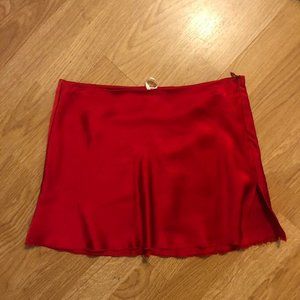 NWOT ARE YOU AM I RED ITSI MINI SKIRT XS